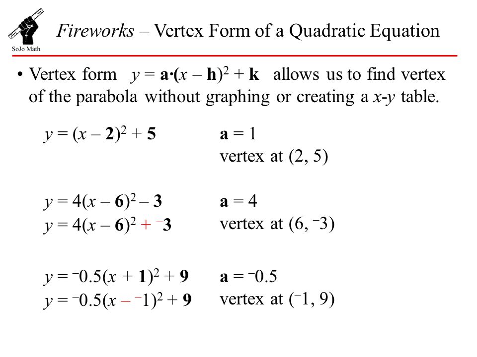 Writing a quadratic equation in general form